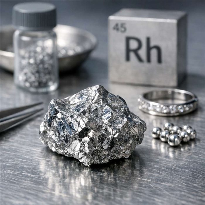 Rhodium : définition, propriétés et utilisations du métal précieux