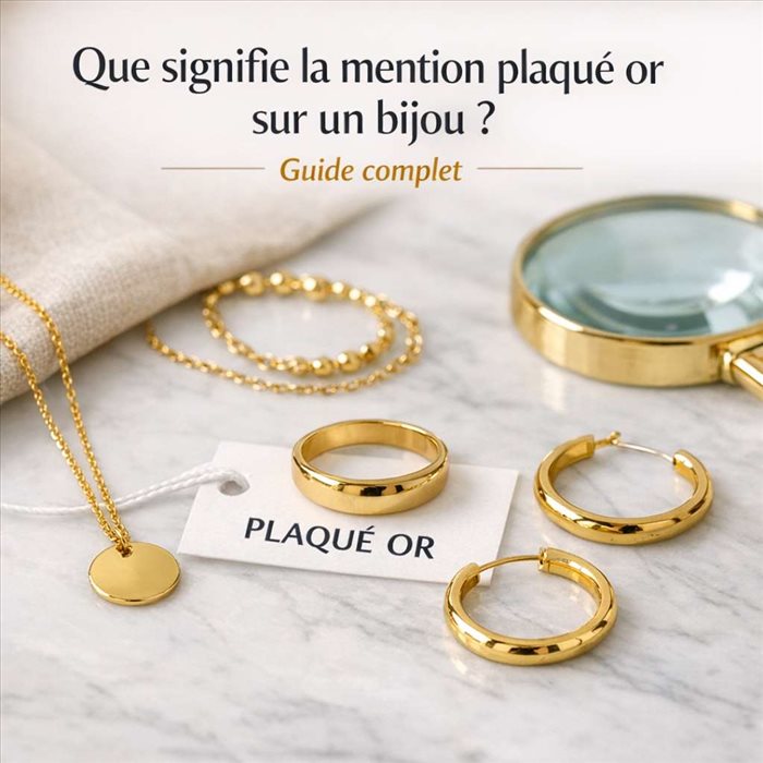 Que signifie la mention plaqué or sur un bijou ? Guide complet