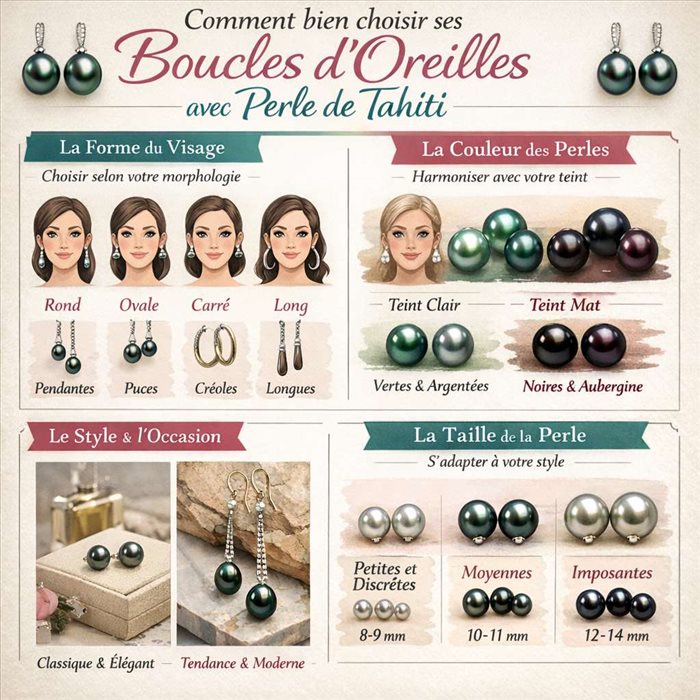 Quels critères pour choisir ses boucles d'oreilles avec perle de Tahiti ?