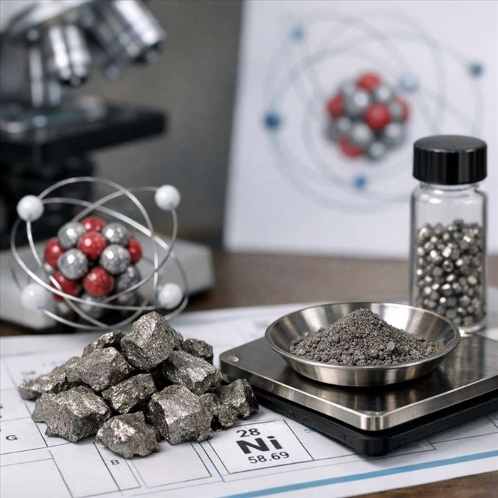 Masse molaire du nickel : valeur, calculs et propriétés atomiques