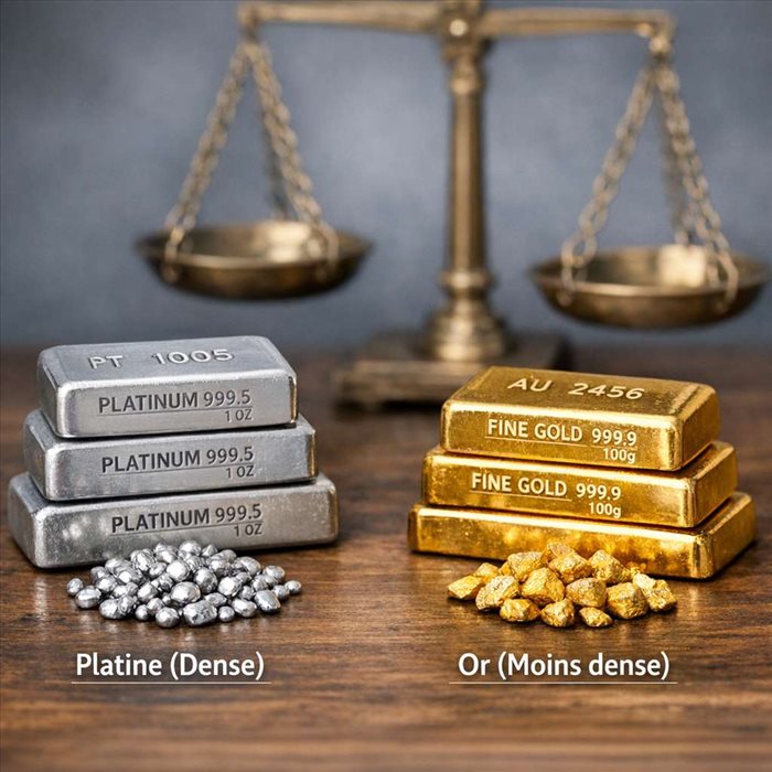 Pourquoi le platine est-il plus dense que l’or ? | Explications
