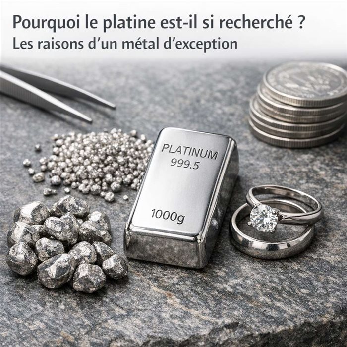 Pourquoi le platine est-il si recherché ? Métal rare et précieux